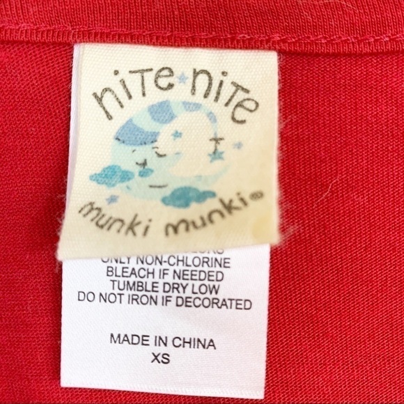 𝅺NITE Nite Munki Munki Santa Long Sleeve Pajama Top - Picture 4 of 8
